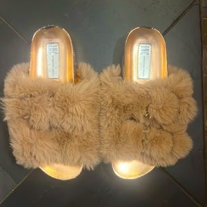 INC fuzzy sandals. Size 6.5